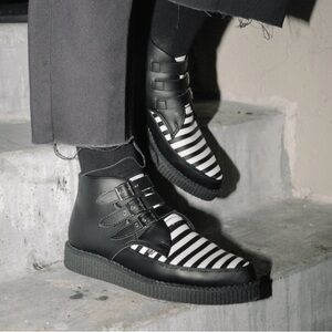 Black and White Striped TUK Creepers